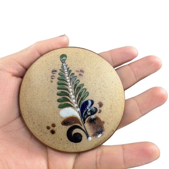 VTG Hand Painted Covered Dish Jewelry Storage Box Mexico Hand Painted Butterfly - Picture 7 of 12